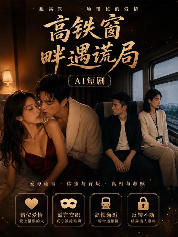 高铁床畔遇谎局 第一季第1集 高铁暧昧 ai短剧 成人情欲故事 床畔缠绵 海报