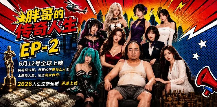 胖哥的传奇人生 AI短剧第二集 胖哥逆袭美女老板娘的激情一夜